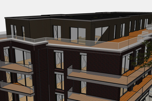  Archicad Modell eines Mehrfamilienhauses 