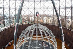  Abbau der temporären Zeltkonstruktion im ­Gasometer 