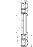  Fassadendetail Innenhof, Grundriss M 1 : 125 