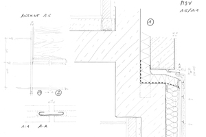  Frühe Skizzen zu den An- und Abschlüssen der Keramikfassade 