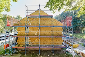  In Gelsenkirchen saniert die LEG Wohnen NRW GmbH eine ganze Siedlung mit dem Zero Waste WDVS. Der Gestaltungsentwurf stammt von pier7 architekten aus Düsseldorf. 