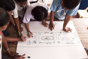  Entwurfsprozess beim Workshop in Tacloban, Philippinen; Projekt der NTNU Trondheim, Norwegen 