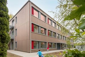  Schule Modulbau Fassade 