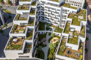  Die Dachwohnungen des „Eleven Decks“ sind wie Stadthäuser mit Garten, dem Stadtraum enthoben 