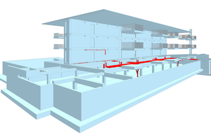  Das zweite Bild zeigt die „restlichen Elemente“ des Gebäudes, hier mit Darstellung der Haustechnik im UG 