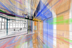  BIM Modell – 3D-Innen-Perspektive im Ghostmodus 