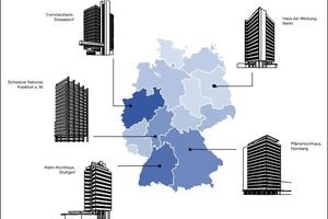  Bundesweite Auswahl an Bürohochhäusern des Zukunft Bau-Forschungsprojekts „Hochhaus Bestand“ 
