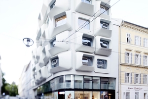  Überragend im historischen Kontext: der trotz aller Dominanz nicht aufdringliche Neubau Einspinner-/Ecke Burggasse in Graz 