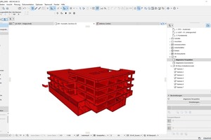  Analysemodell vor Anwendung der automatisierten Ausrichtung mit Archicad  