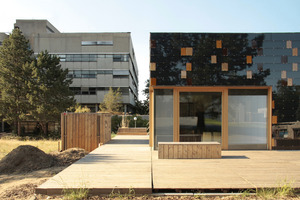  Ehemals Solar Decathlon Haus, jetzt ­Reallabor „eHUB“ 