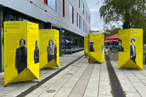  Bis zum 13.11. kann auf dem Campus der FH Potsdam die FreiluftAusstellung „Queens of Structure“ besucht werden 