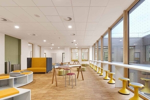  Die Cluster-Mitte dient dazu, die Räume miteinander bestmöglich zu verbinden. 