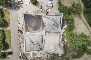  Für die Ertüchtigung der Schalendecken verwendeten die Architekten und Ingenieure ein neuartiges Carbonbeton-Verfahren, für das lediglich 1 cm Material abgetragen und wieder ergänzt werden musste 