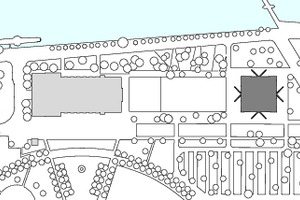  Lageplan, M 1 : 7 500 