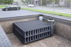  Rigolensystem von ACO Haustechnik: Natürliche Wasserbilanz durch effizientes Regenwassermanagement. 
