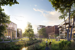  Oberbillwerder soll künftig bis zu 8 000 Wohnungen und 7 500 Arbeitsplätze anbieten. Der urbane Raum wird durch Naturflächen ergänzt, welche die bestehende Kulturlandschaft aufnehmen und fortführen 