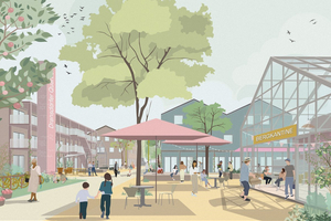  Visual Dorfplatz Dransdorfer Berg (Wettbewerbssieger Cityförster mit Treibhaus Landschaftsarchitektur) 