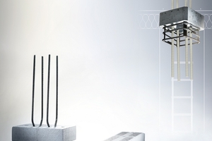  Die Produktfamilie Schöck Sconnex® für Stahlbetonwände und -stützen sowie Mauerwerk: Sconnex® Typ W (links) für Stahlbetonwände, Sconnex® Typ M (Mitte) für die Sockeldämmung von Mauerwerkswänden und Sconnex® Typ P (rechts), das Wärmedämmelement für Stahlbetonstützen.  