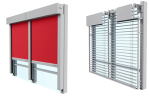 Die Führungsschienen der Warema Markisen werden optischer Bestandteil der Pfosten-Riegel-Fassade. (links) Der Raffstore sitzt jetzt noch näher an der Pfosten-Riegel-Fassade, was zu einem harmonischeren Erscheinungsbild führt.  (Bild-Nr. 10021953)