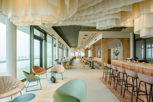 Das Interieur des Restaurants holt mit natürlichen Materialien, Texturen und Mustern die Natur nach drinnen