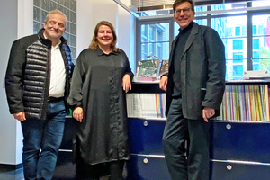  Der KI-Dialog der DBZ zu Gast beim Bund Deutscher Innenarchitektinnen und Innenarchitekten bdia in Berlin: Michael Schuster, Juliane Fender, Prof. Jan R. Krause 