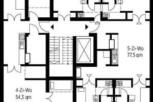  Co-Being-House Grundriss 3. OG, M 1 : 250 