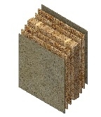  Konstruktive Variante von kklf architekten: Innenwand als Holzrahmenbau, mit Lehminnenputz, 2x Strohbauplatte, KVH + Baustroh-Dämmung, 2x Strohbauplatte, Lehmaußenputz. Sehr nachhaltig, aber aufgrund der vielen Schichten, zum Teil miteinander nicht trennbar verbunden, etwas weniger kreislaufgerecht 