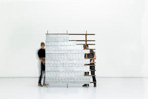  Vandkunsten Architects, Prof. Søren Nielsen: zerschnittene Lüftungsrohre als Schindelfassade (Mock-up aus der Studie „Rebeauty - Nordic BuiltComponent Reuse“) 