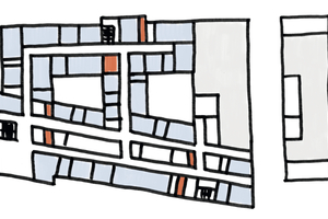  Schema (o.M.) des Center for Hybrid Nanostructures (CHyN) auf dem Campus Bahrenfeld der Universität Hamburg  