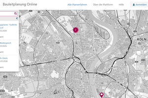  Startmaske der neuen Bauleitplanung Online-Plattform 