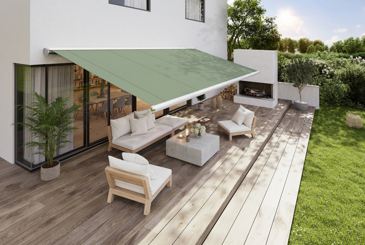 vordach mit markise Klemmmarkise 280g/m² Balkon-Markise Vordach Sonnenschutz mit Handkurbe —  SVITA main image 0