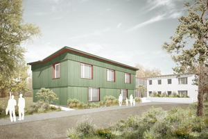  Ein zweigeschossiger Erweiterungsbau ersetzt bei der Kita Sonnenstrahl einen Teil des Bestands und nimmt neue Funktionen auf 