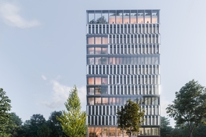  Visualisierung des geplanten, 12-geschossigen Gebäudes 