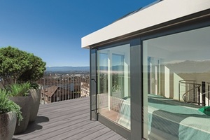  Designorientiert und brandsicher: Twinson Terrassensysteme verfügen über eine Zertifizierung als harte Bedachung (Broof(t1) gemäß (DIN CEN/TS 1187). 