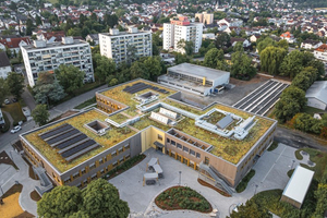  Beim Neubau der Tannenbergschule in Seeheim-Jugenheim wurden Architektur, Konstruktion und Gebäudetechnik gezielt auf Energieeffizienz, Ressourcenschonung und eine hohe Nutzungsqualität im Schulalltag ausgerichtet. 