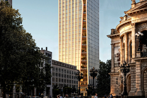 Nachher: Ziel der planenden Architekten von studio caspar war es, die beiden Gebäudeteile mit einer einheitlichen Fassade zu einem homogenen Ganzen zu verbinden – optisch, wie auch konstruktiv und energetisch. Hier kamen die Fassadenplaner von AplusF ins Spiel 
