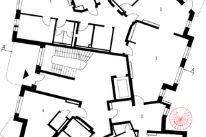  Grundriss EG / Tagespflege mit Wohnen, M 1 : 2501 Tagespflege2 Ruheraum3 Therapieraum4 Mitarbeiter5 Wohnung 
