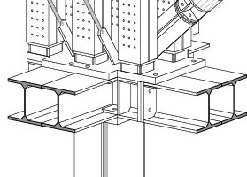  Detail Turmfuß Stahlkonstruktion, o. M. 