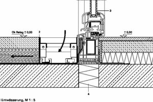  Detail Entwässerung, M 1 : 5 