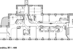  Grundriss, M 1 : 400 