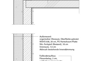  Fassadenschnitt, M 1 : 20 