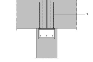  Geschossübergang Hauptstütze, M 1 : 20 