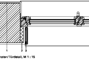  Fensterdetail, M 1 : 15 