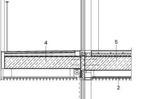  Fassadenschnitt Südfassade, M 1: 50 