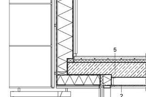  Fassadenschnitt Westfassade, M 1 : 50  