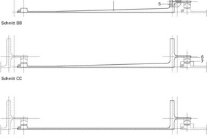  Detailschnitte Standard-Lamelle, M 1 : 15 