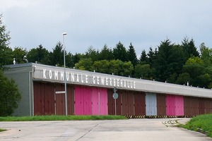  Wildflecken: Eine ehemalige Panzer-Wärmehalle auf dem Gelände der aufgegeben Rhön-Kaserne wurde zur kommunalen Gewerbehalle umgenutzt. Diese wird nach anfänglich schleppender Nachfrage an Existenzgründer und Kleinunternehmer vermietet 