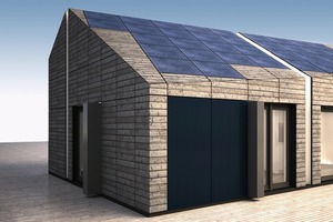  Highlight des Berliner Projekts Living Equia sind zwei Lichtachsen, die wie ein Fadenkreuz das gesamte Gebäude durchschneiden. Satteldach und Fassade sind mit PV-Elementen bestückt 