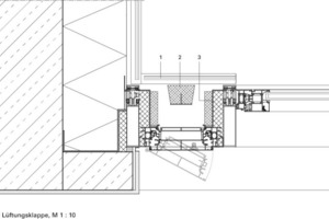  Detail Lüftungsklappe, M 1 : 10 