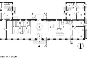  Grundriss, M 1 : 500 